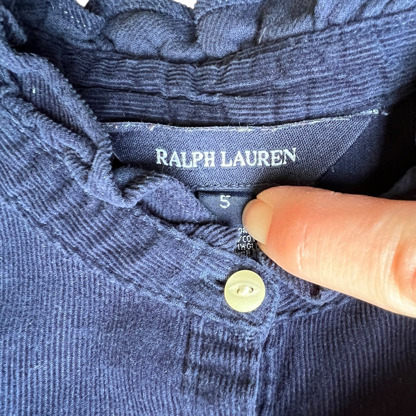 Abito micro velluto Ralph Lauren - 5 anni