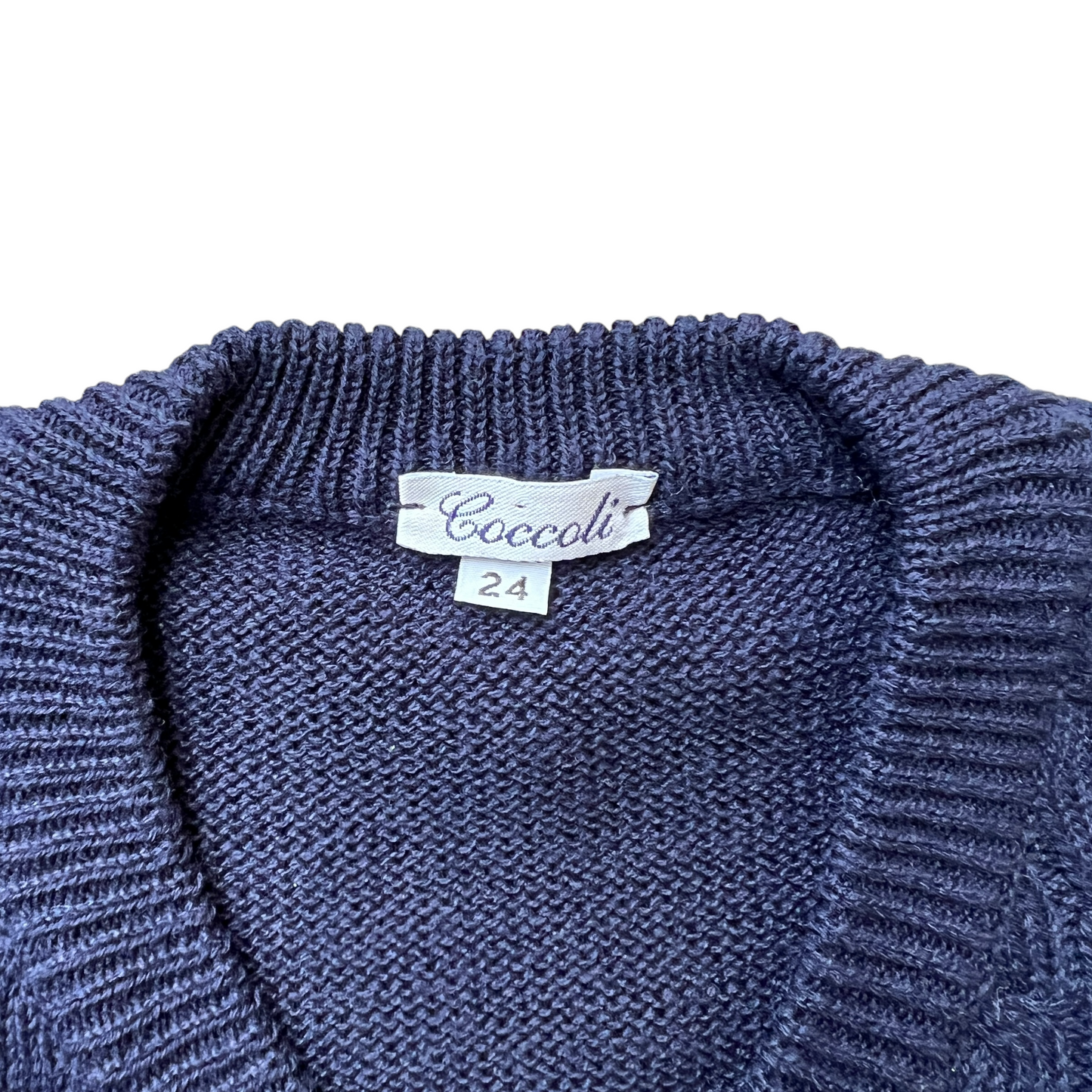 Cardigan trecce filo di cotone Coccoli - 24 mesi