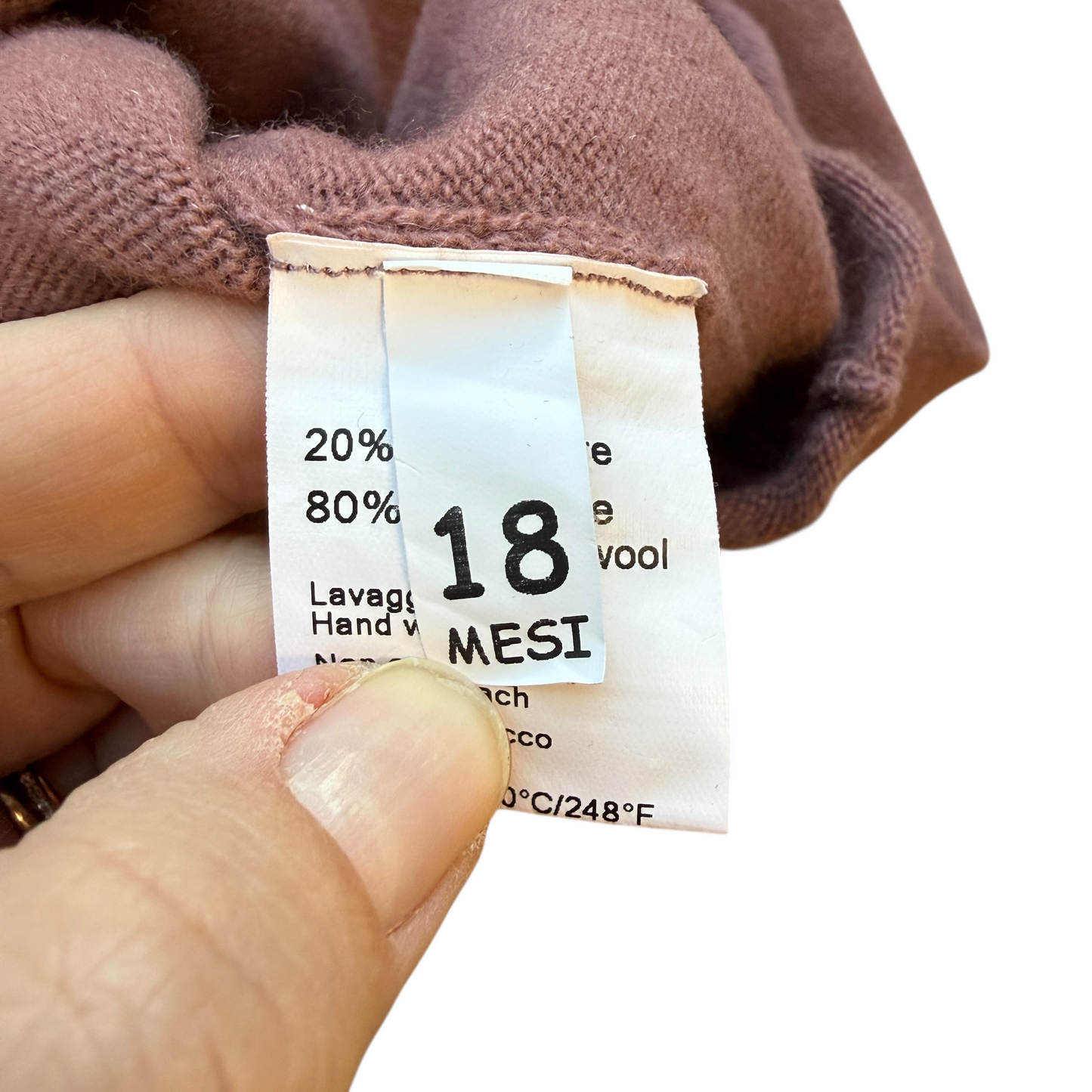 Maglia lana merino e cashmere Babe&Tess - 18 mesi