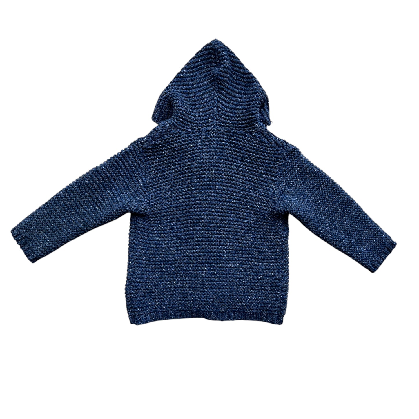 Cardigan doppiopetto con cappuccio lana/seta 1 + in the Family - 36 mesi