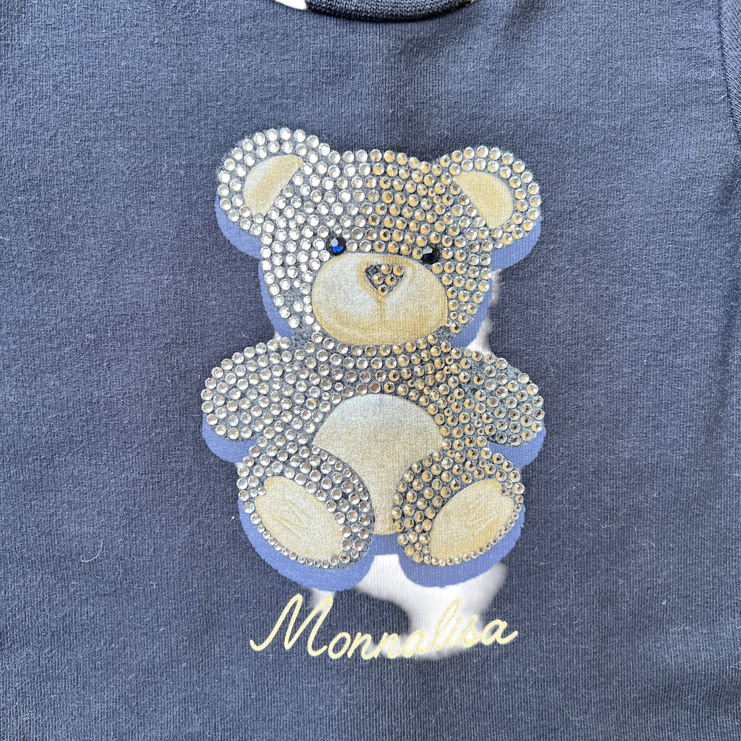 Abito in felpa con orsetto strass Monnalisa - 2 anni
