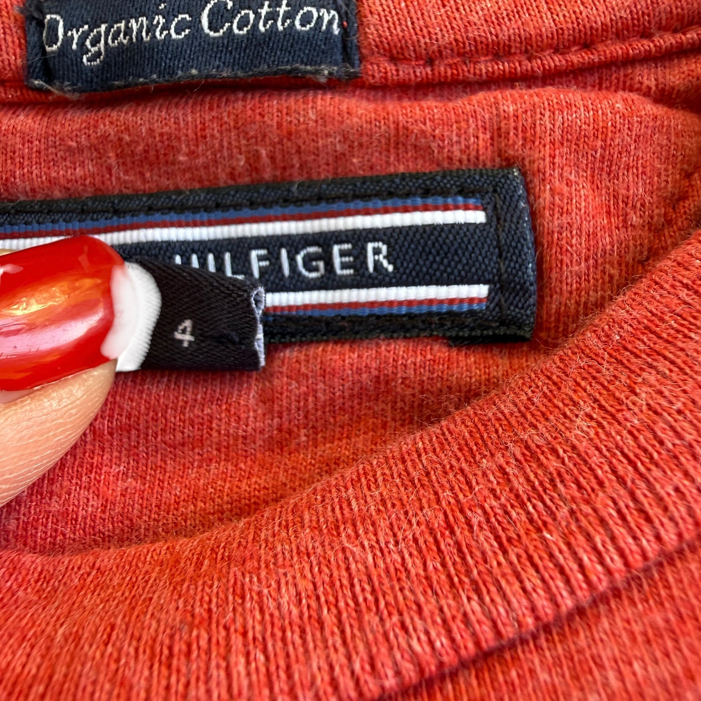 T-shirt color corallo melange Tommy Hilfiger - 4 anni