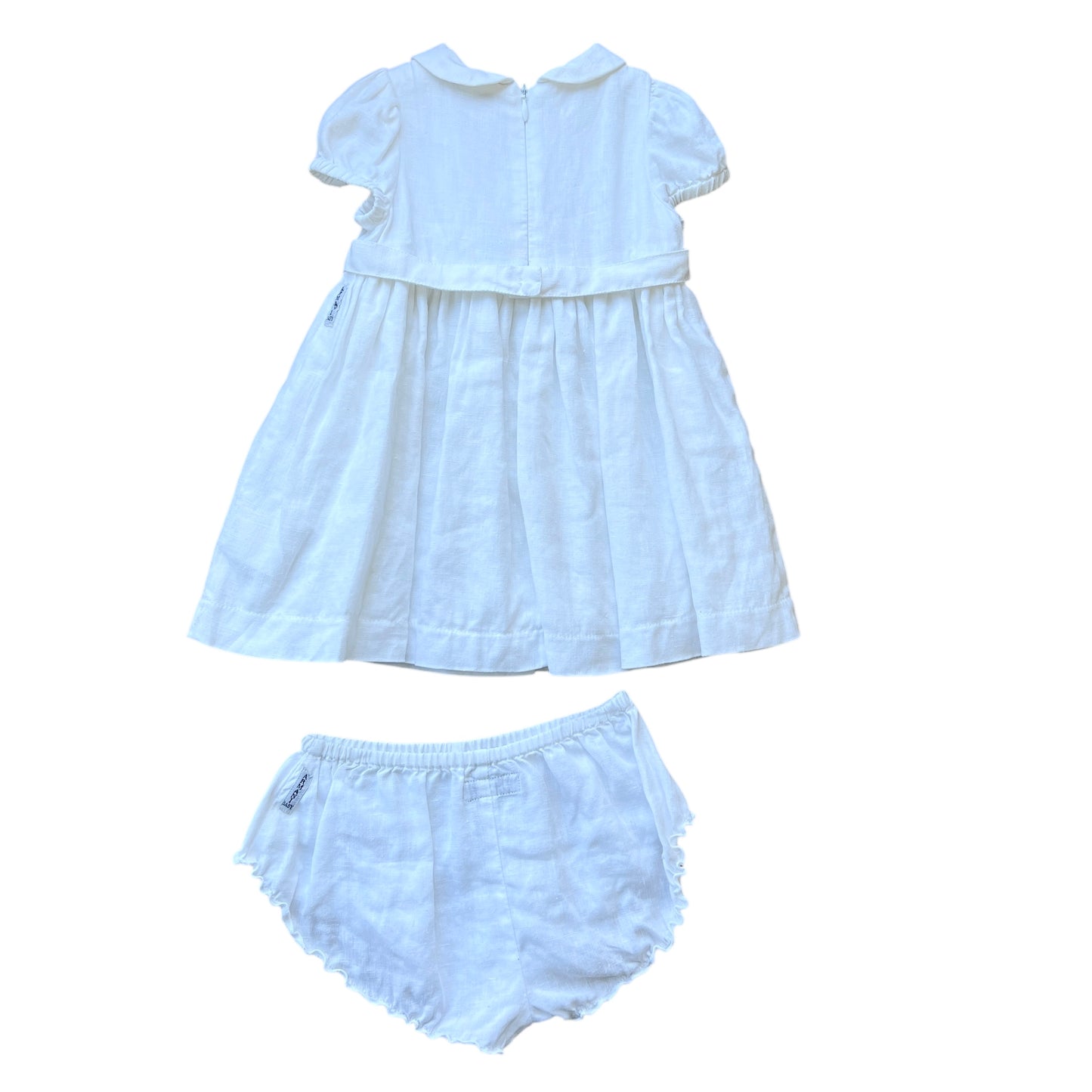 Completo abito lino e coprispalle cotone Armani - 9 mesi