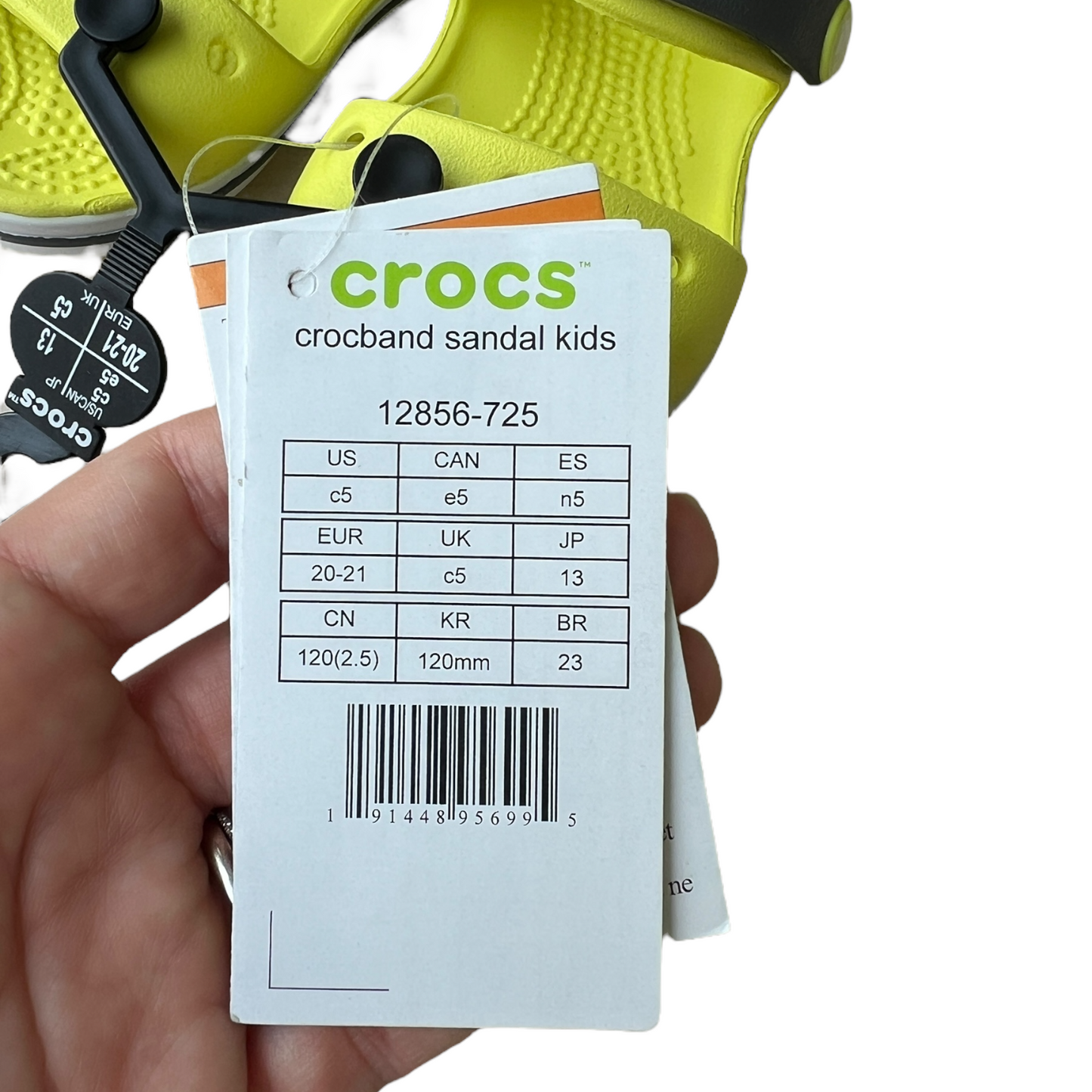 Sandali gialli e grigi Crocs Crocband - numero 20/21