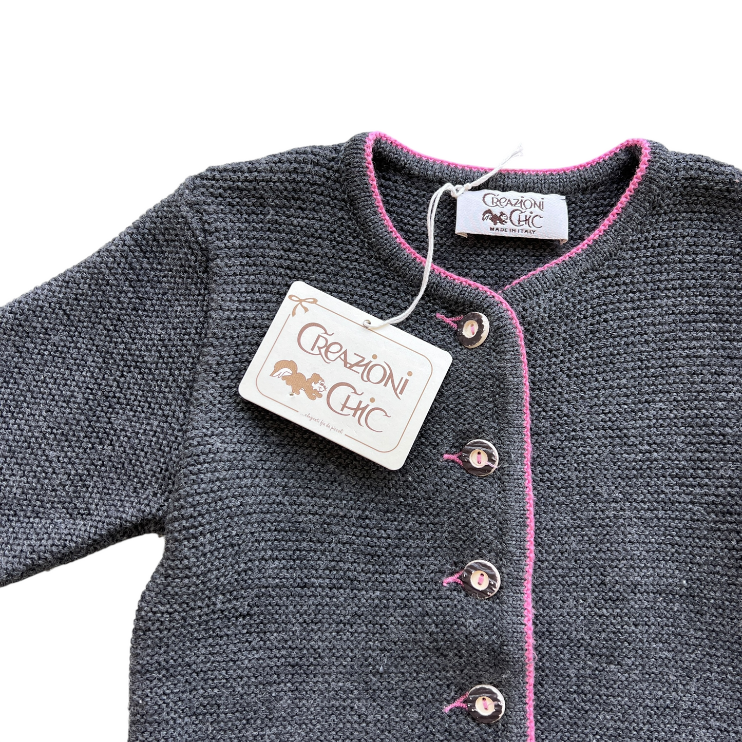 Cardigan tirolese misto lana merinos Creazioni Chic NUOVO - 2 anni