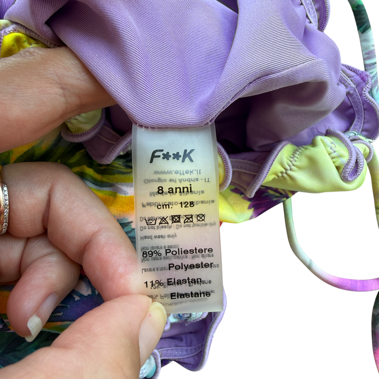 Costume intero tropical F**K - 8 anni