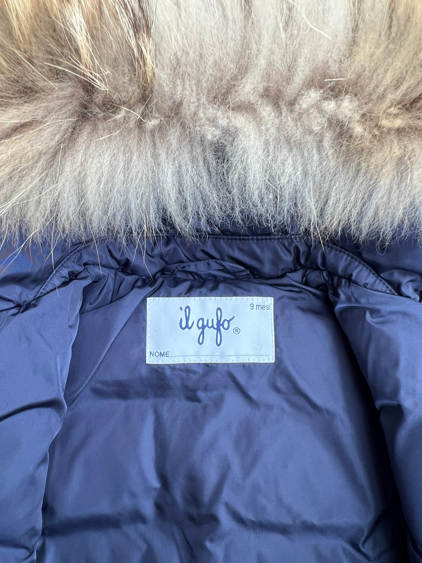 Piumino bimba Il Gufo vera piuma - 9 mesi