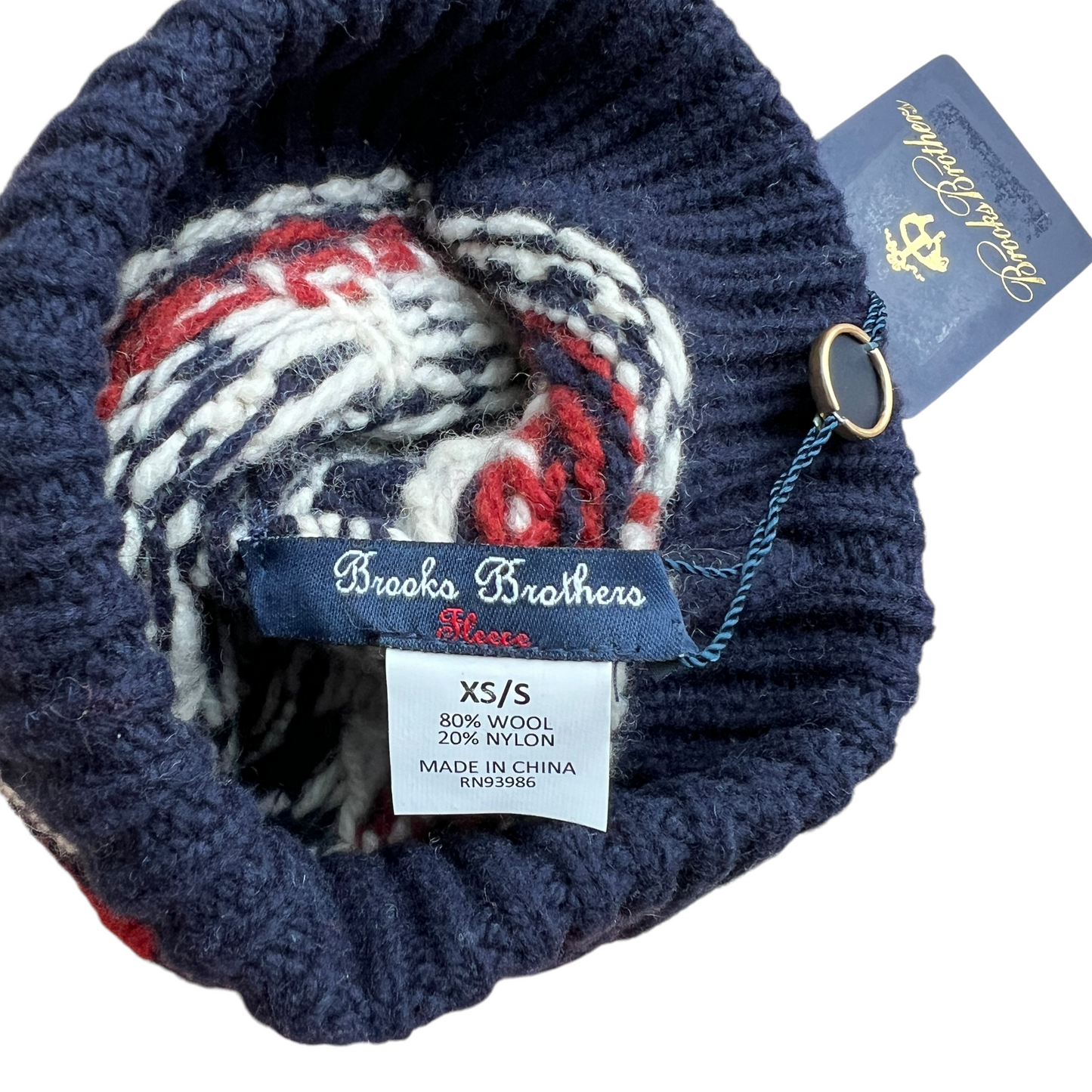 Cappello cuffia invernale Brooks Brothers NUOVO - 4/5 anni