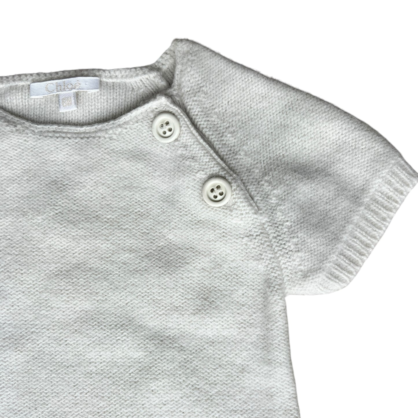 Abito manica corta misto angora Chloè - 6 mesi