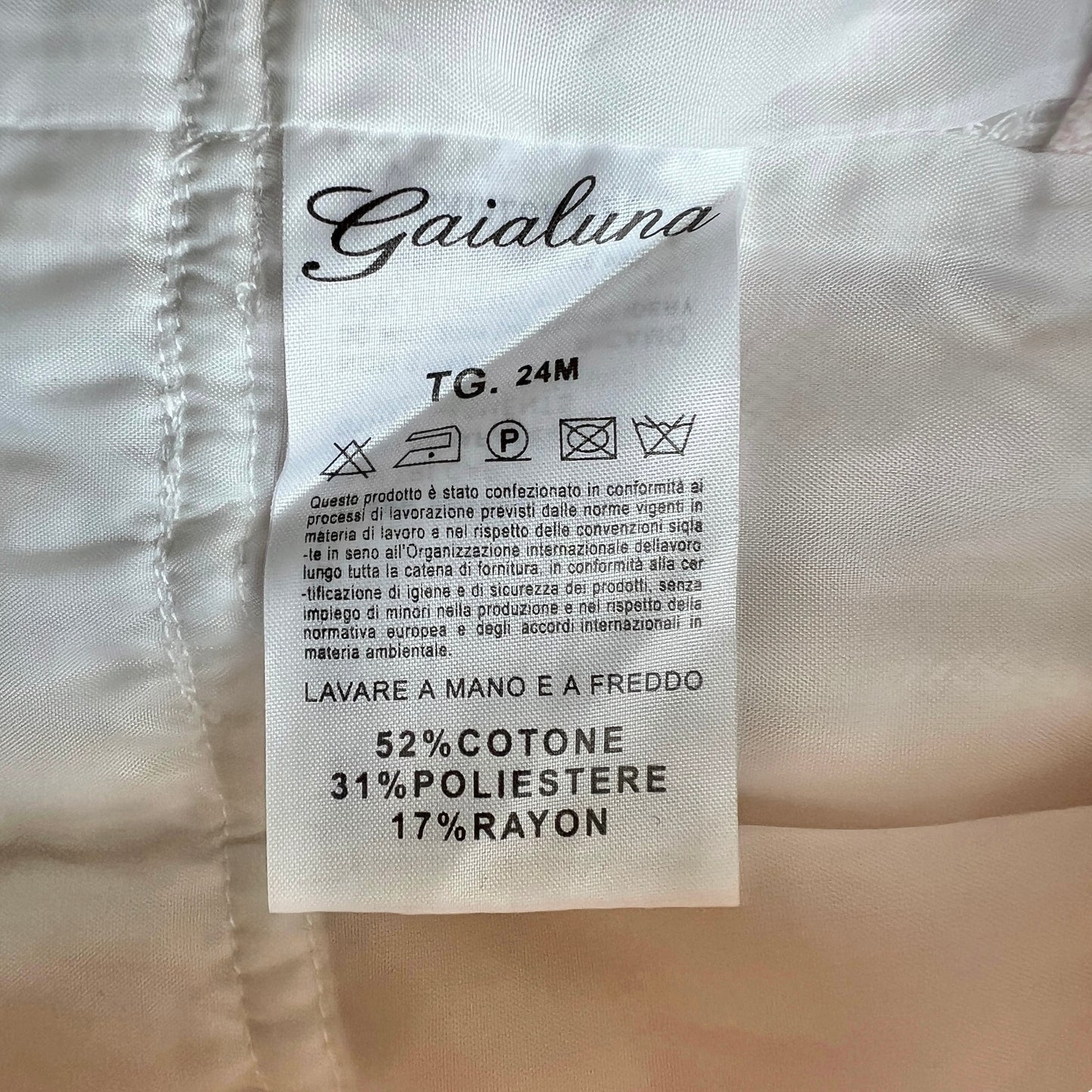 Abito colletto rotondo Gaialuna Precious - 24 mesi