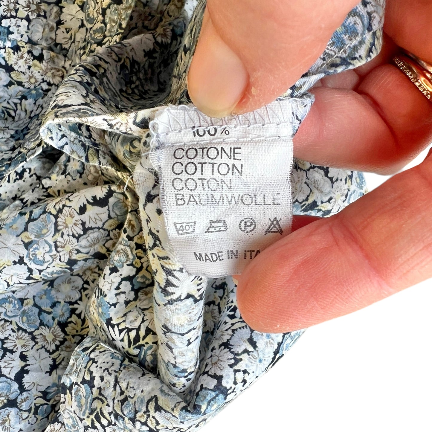 Camicia liberty con collo alla coreana Cristina Dal Lago - 6 anni