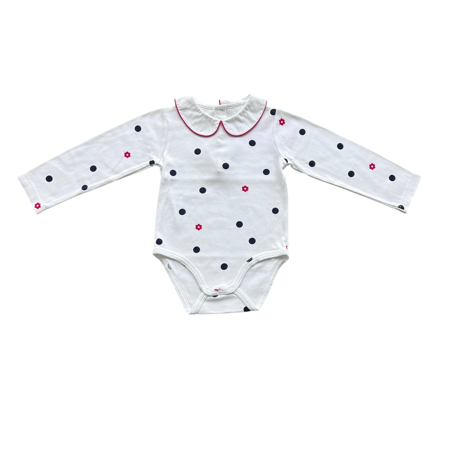 Body a pois manica lunga bambina Jacadi - 36 mesi