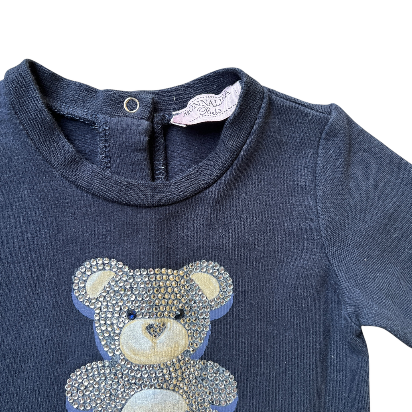 Abito in felpa con orsetto strass Monnalisa - 2 anni