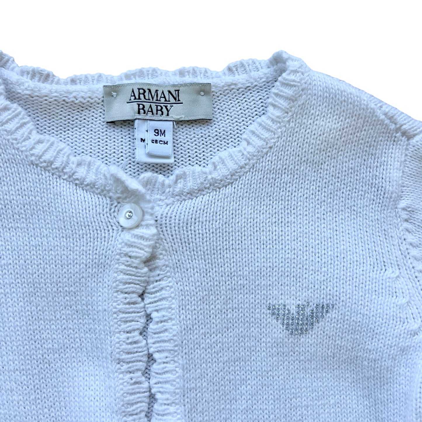 Completo abito lino e coprispalle cotone Armani - 9 mesi