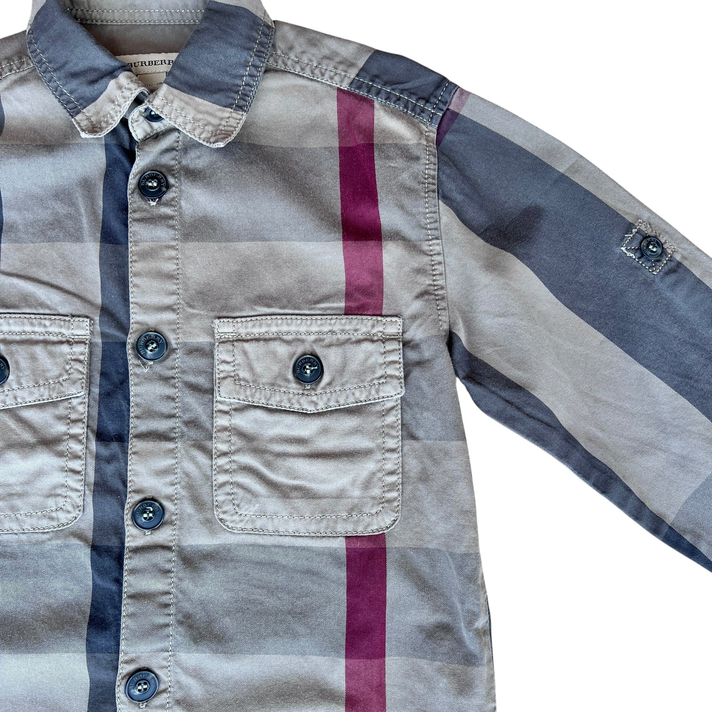 Camicia tartan scuro Burberry - 4 anni