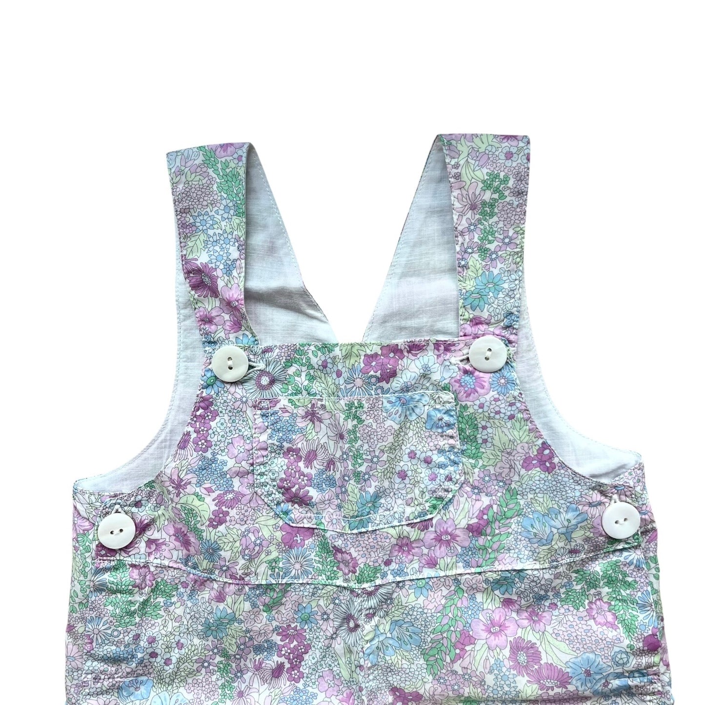 Salopette estiva liberty Ziazaza - 12/18 mesi