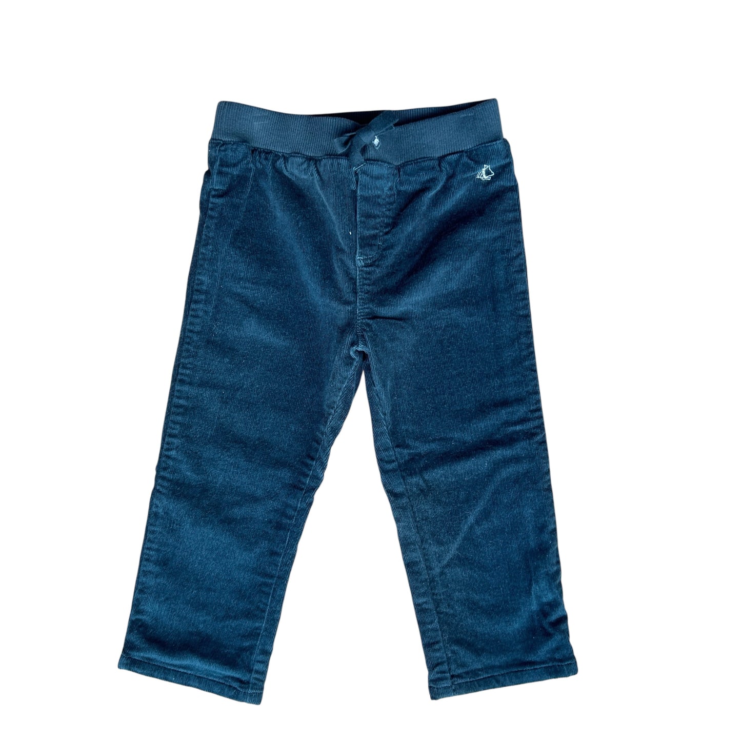 Pantaloni velluto a coste verdone Petit Bateau - 24 mesi