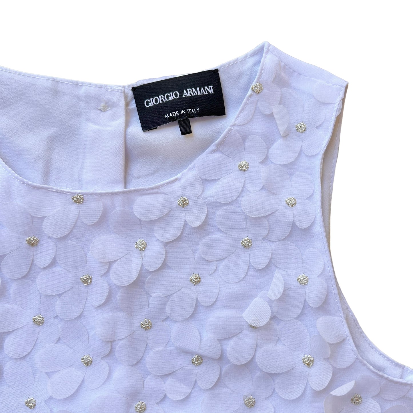 Blusa senza maniche con applicazioni floreali Giorgio Armani - 8 anni