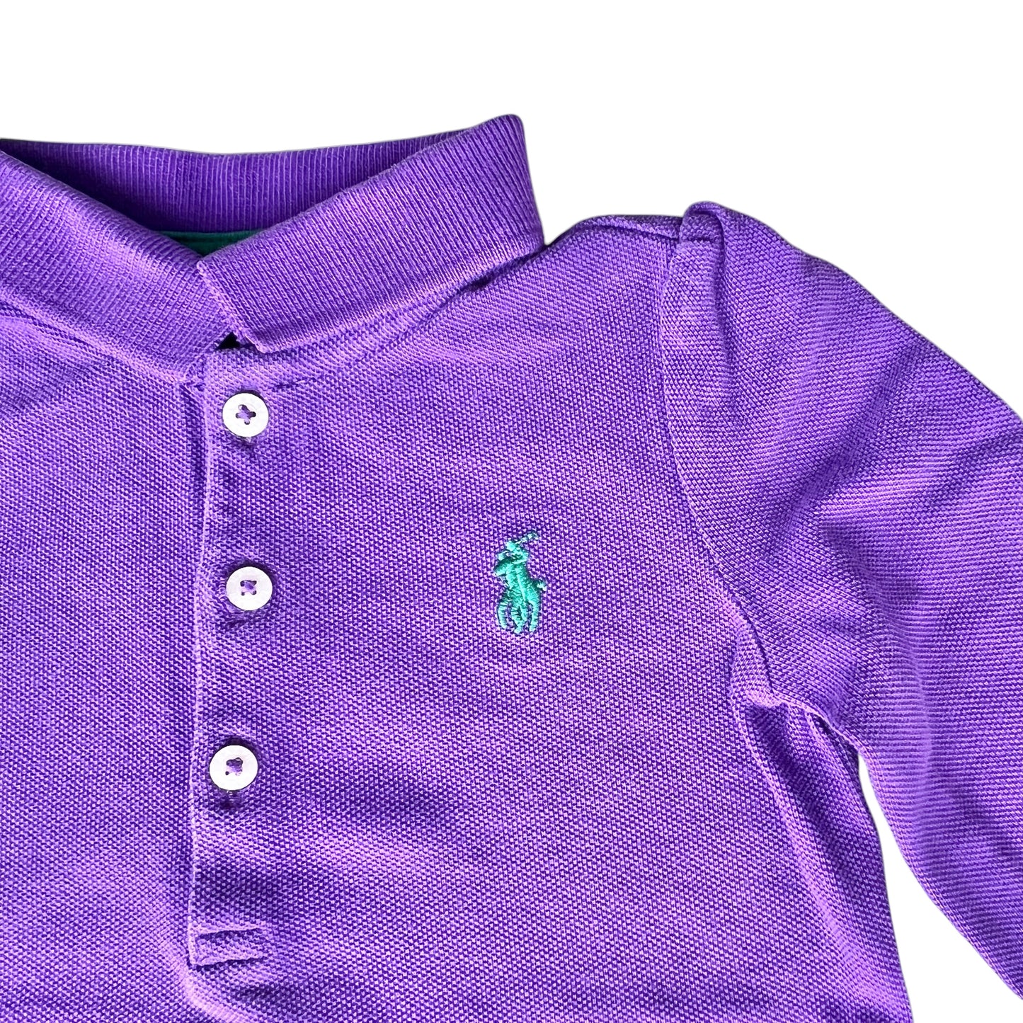 Polo manica lunga viola Ralph Lauren - 18 mesi