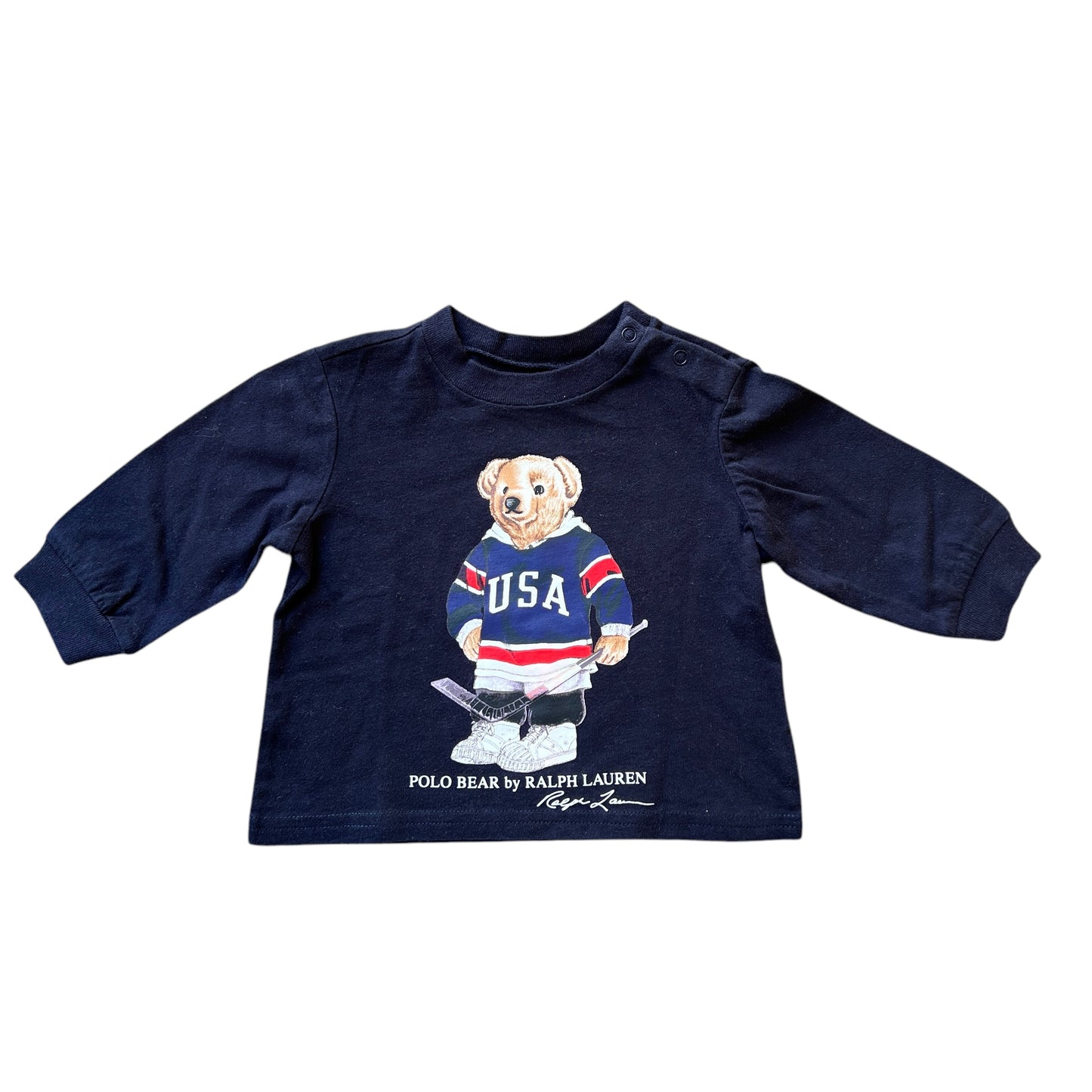 T-shirt orsetto manica lunga Polo Ralph Lauren - 3 mesi