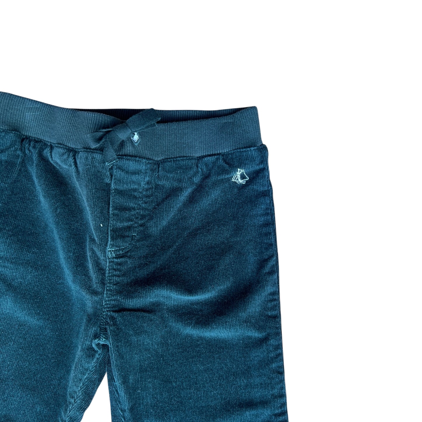 Pantaloni velluto a coste verdone Petit Bateau - 24 mesi