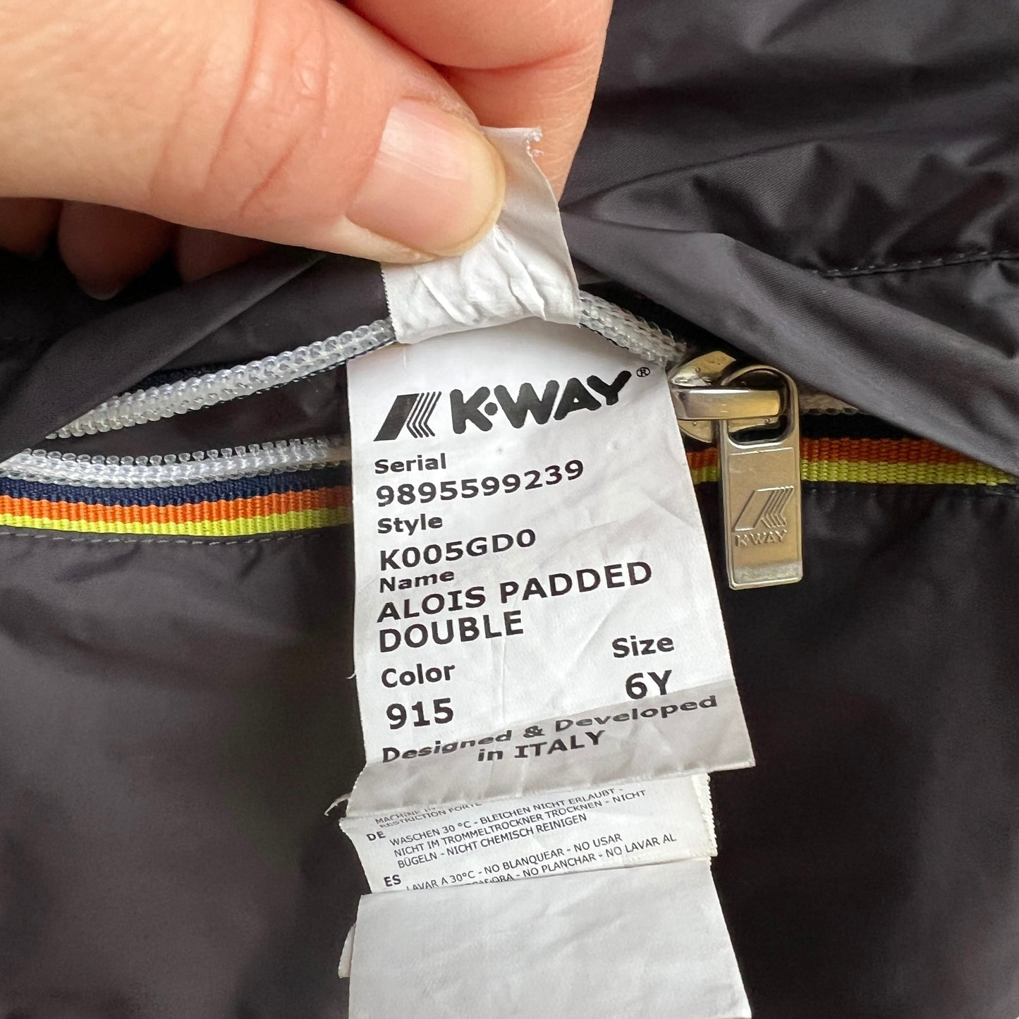 Giacca reversibile mod. Alois Padded Double K-Way - 6 anni