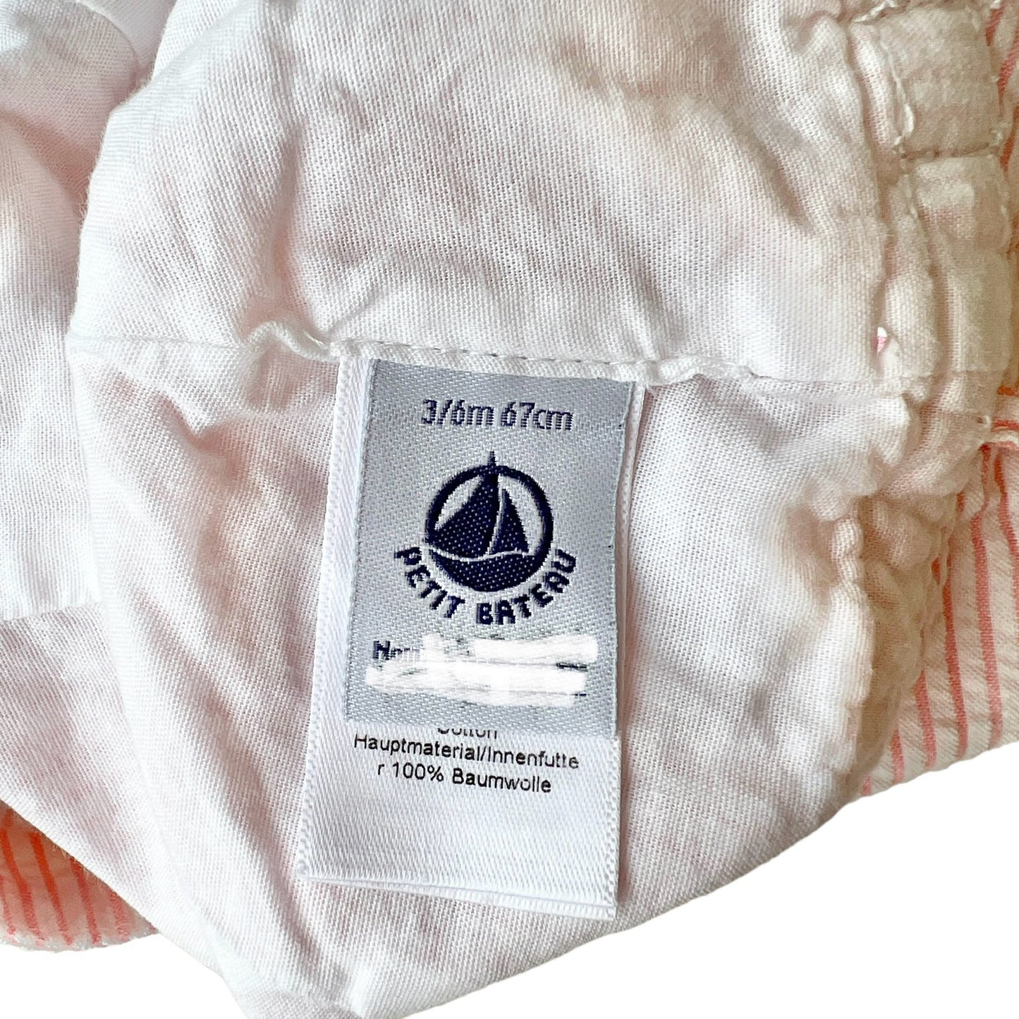 Cappello pescatore cotone Petit Bateau - 3/6 mesi