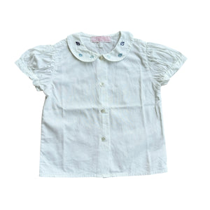 Camicia manica corta ricamata Mariella Ferrari per Pupi Solari - 12 mesi