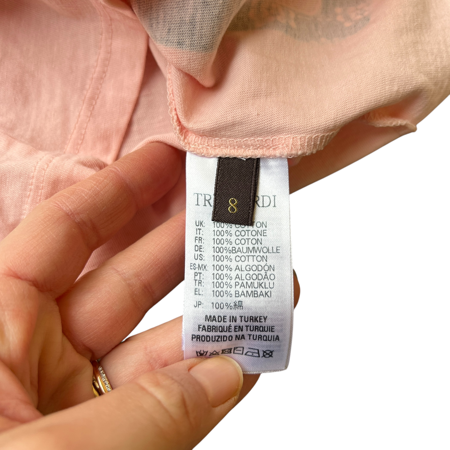 Maglietta manica lunga "fake bag" Trussardi - 8 anni