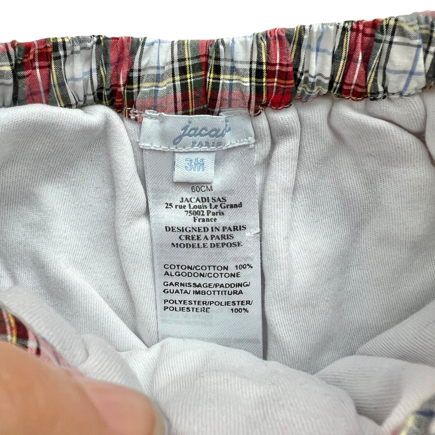 Completo Jacadi scozzese - 3 mesi