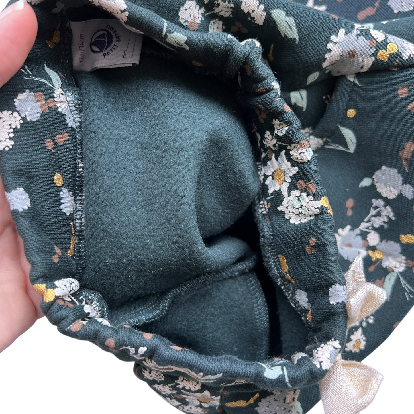 Pantaloni felpa fiori Petit Bateau - 12 mesi