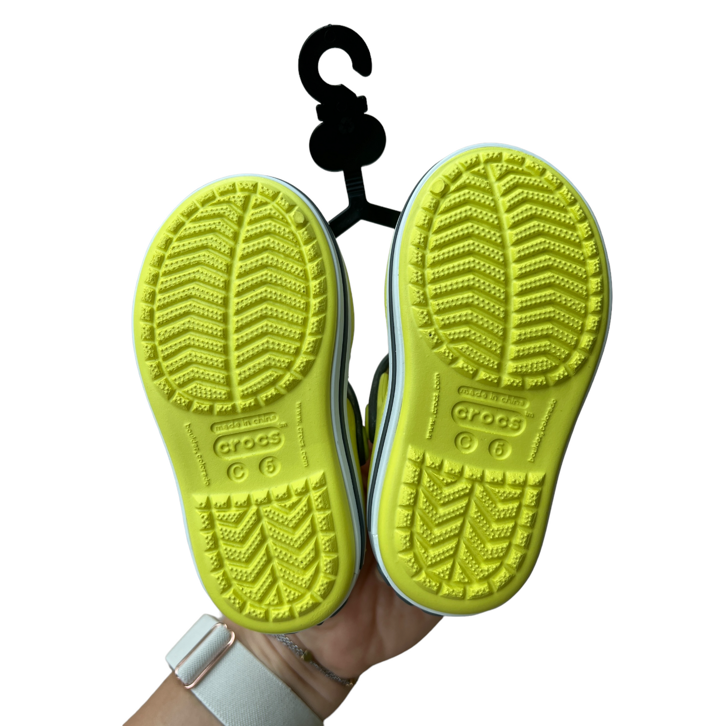 Sandali gialli e grigi Crocs Crocband - numero 20/21