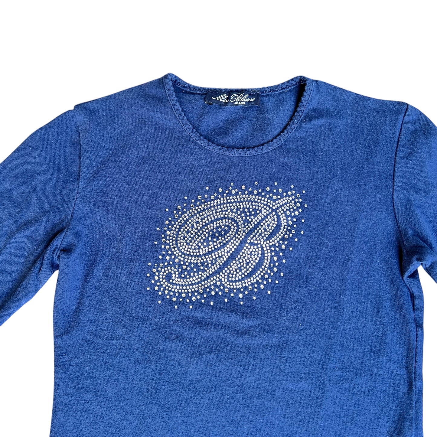 Maglia manica lunga in caldo cotone con strass Blumarine - 8 anni