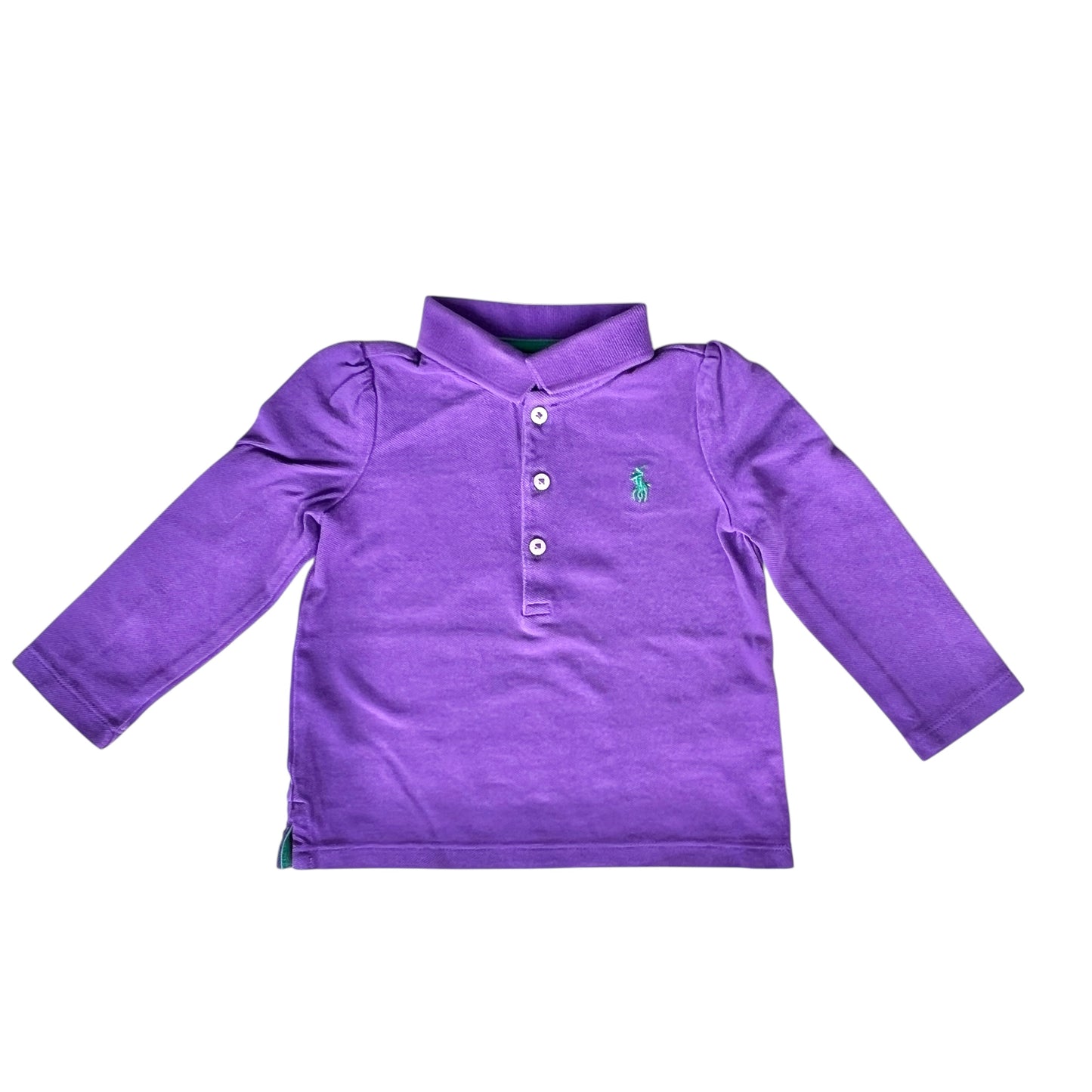 Polo manica lunga viola Ralph Lauren - 18 mesi