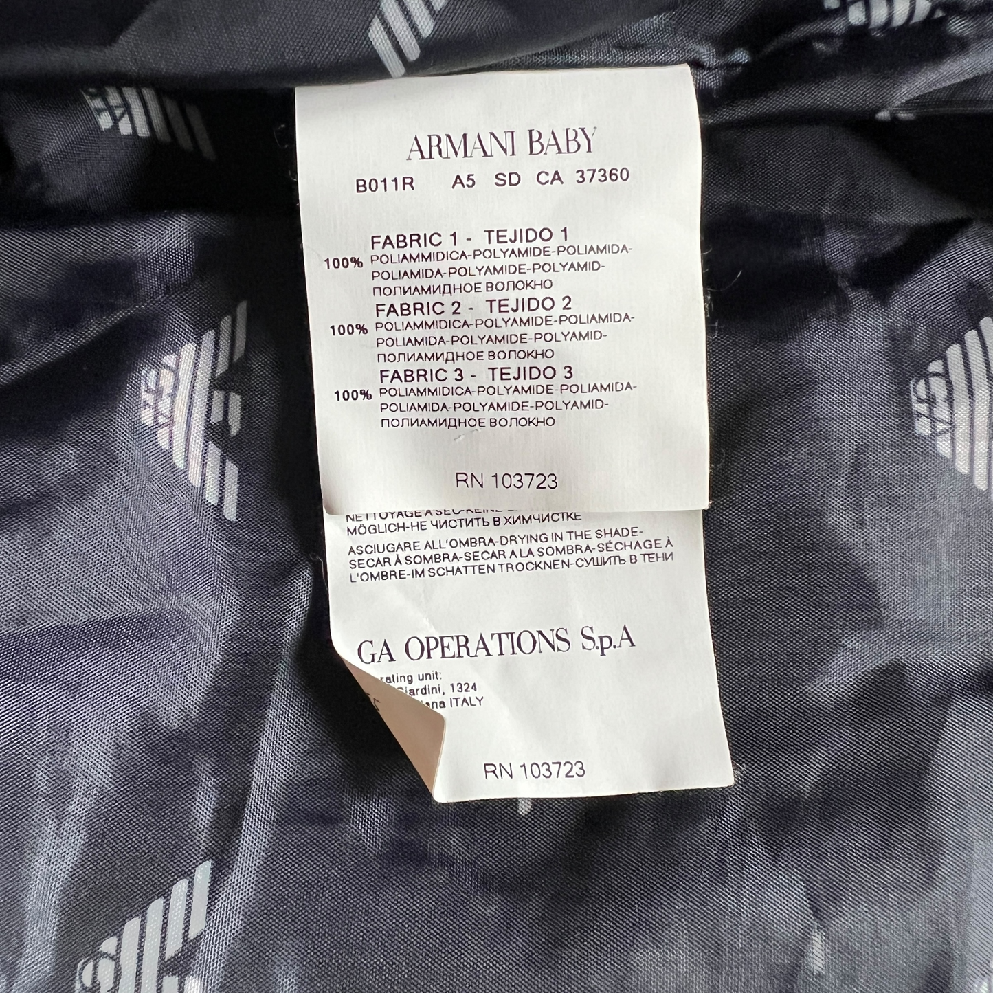 Piumino invernale Armani Baby - 3 mesi