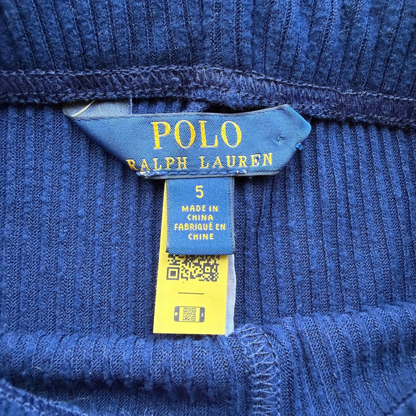 Leggings blu a costine Polo Ralph Lauren - 5 anni
