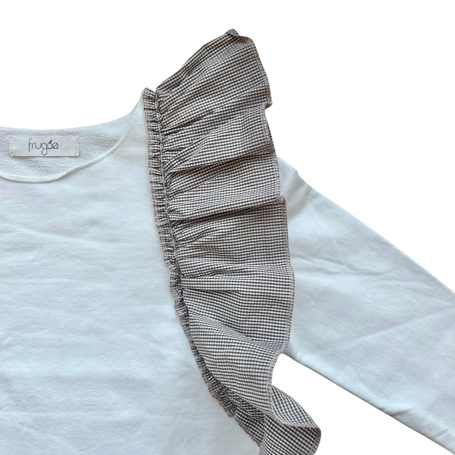 Maglia manica lunga garzata con rouches Frugoo - 4 anni