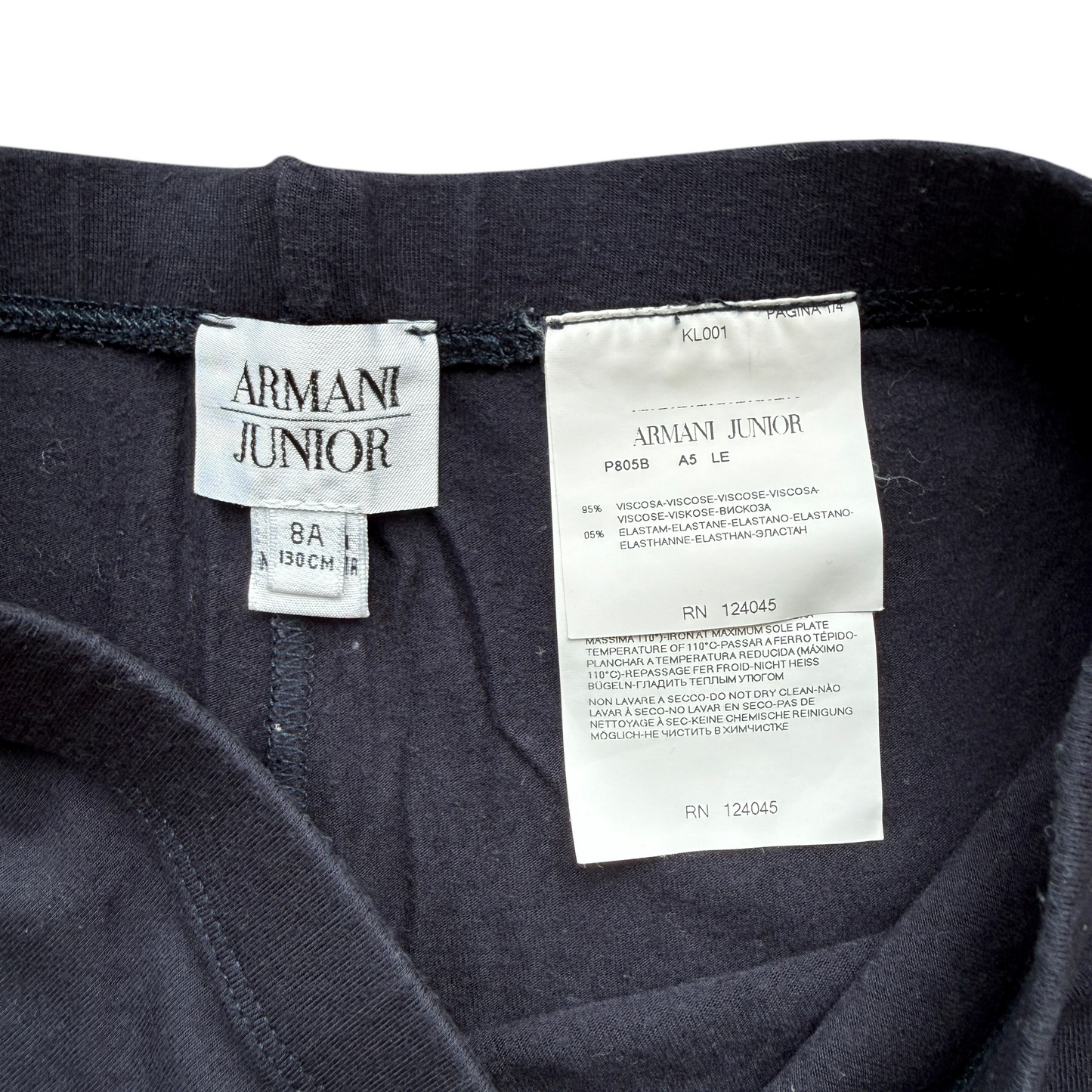 Leggings blu bottoncini Armani Junior - 8 anni