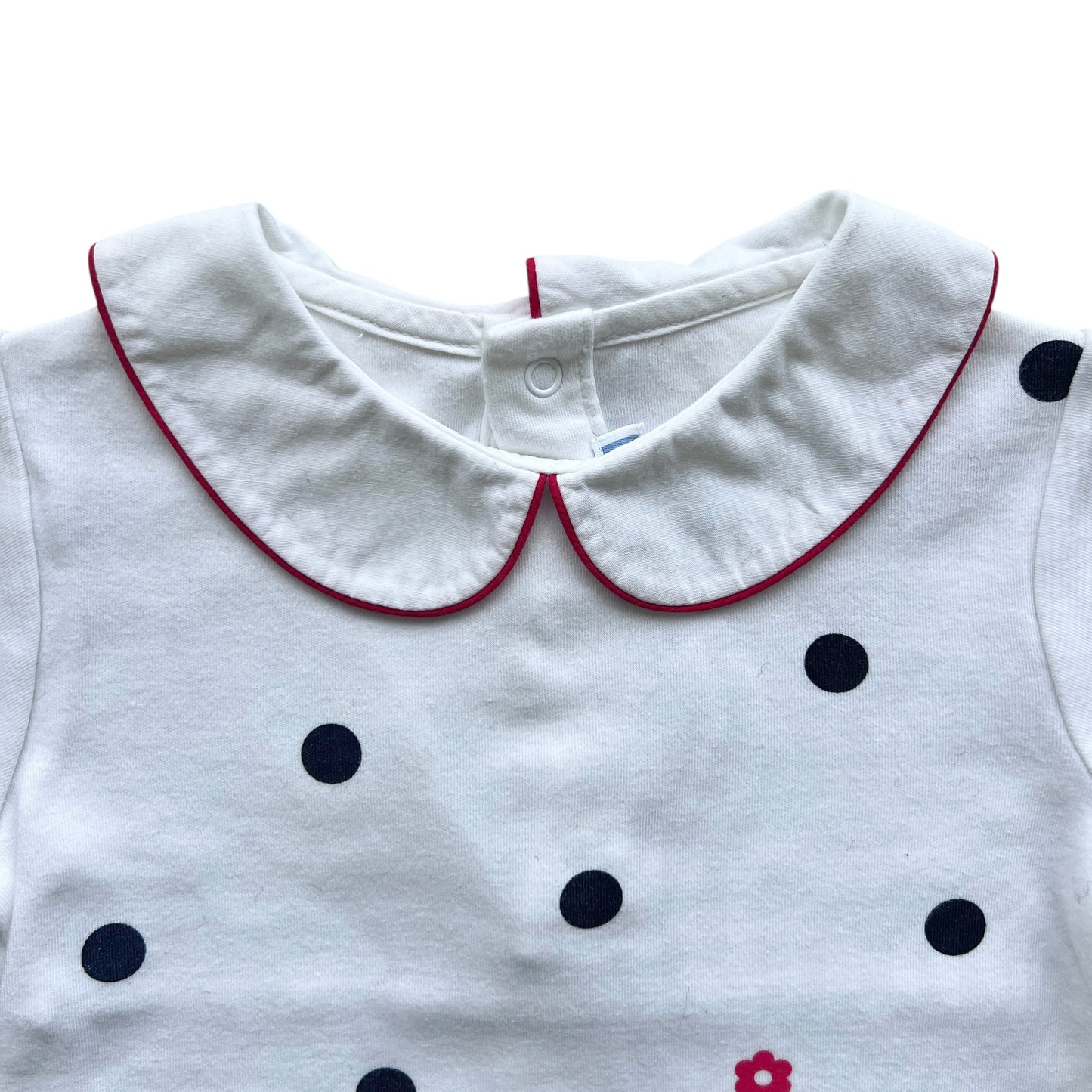 Body a pois manica lunga bambina Jacadi - 36 mesi