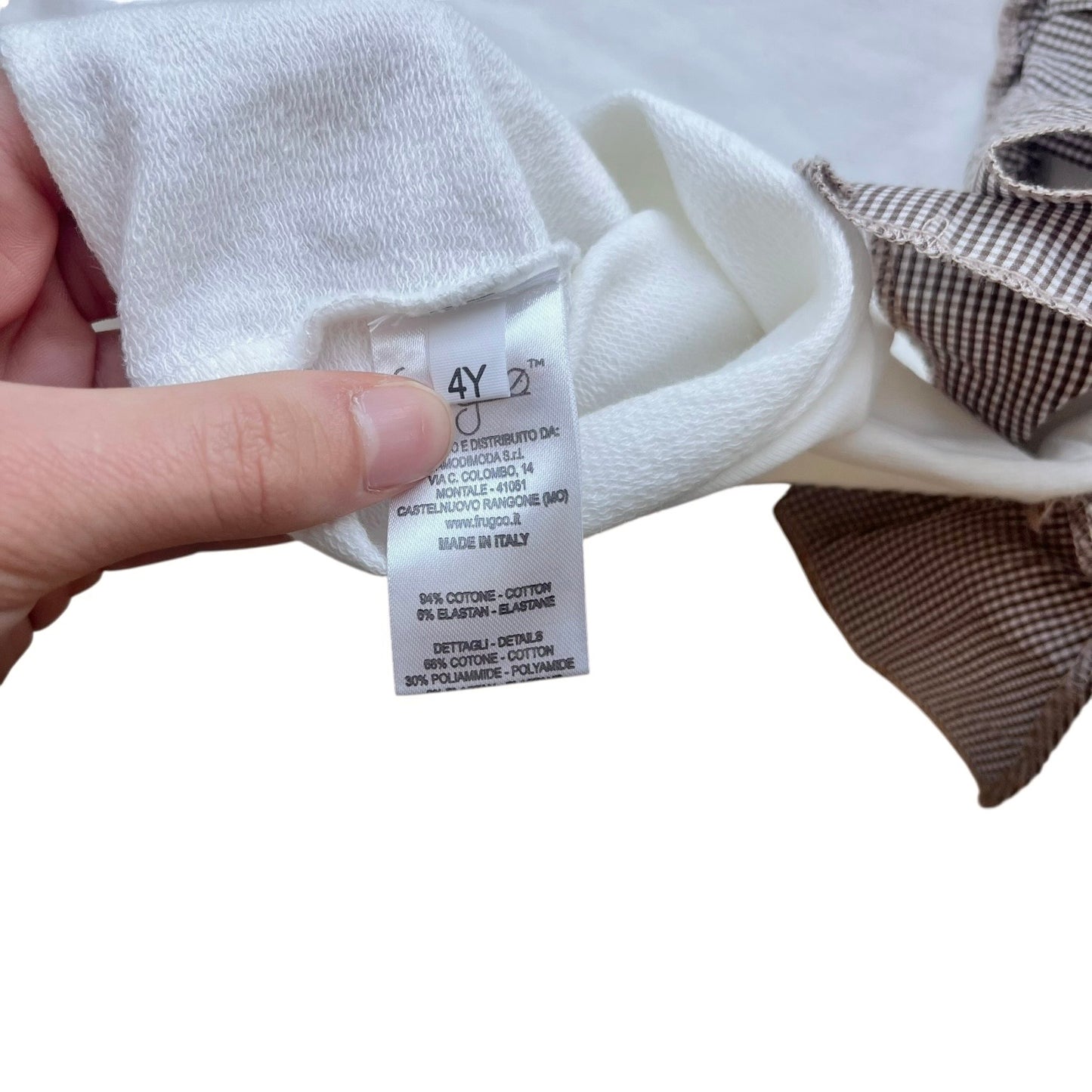 Maglia manica lunga garzata con rouches Frugoo - 4 anni