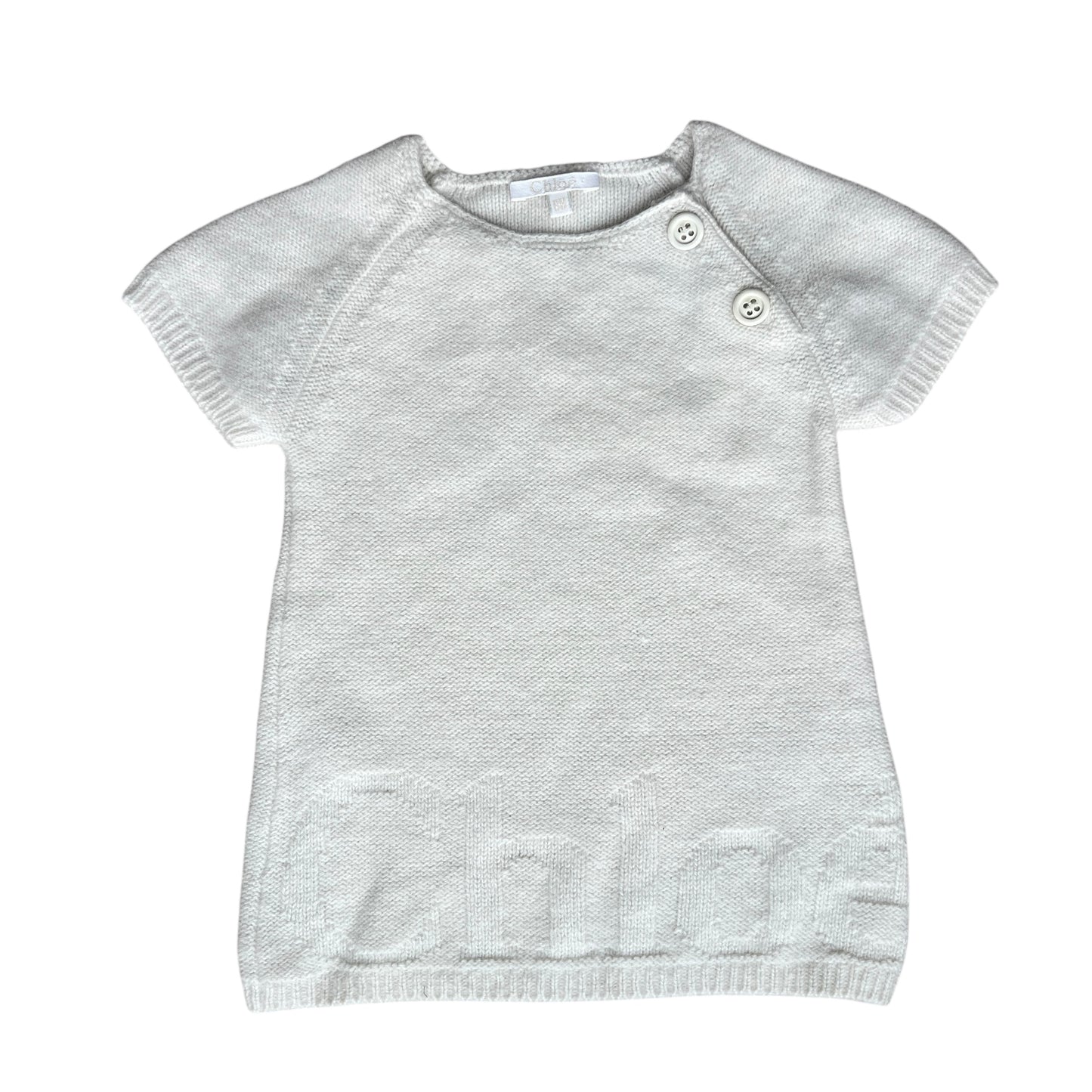 Abito manica corta misto angora Chloè - 6 mesi