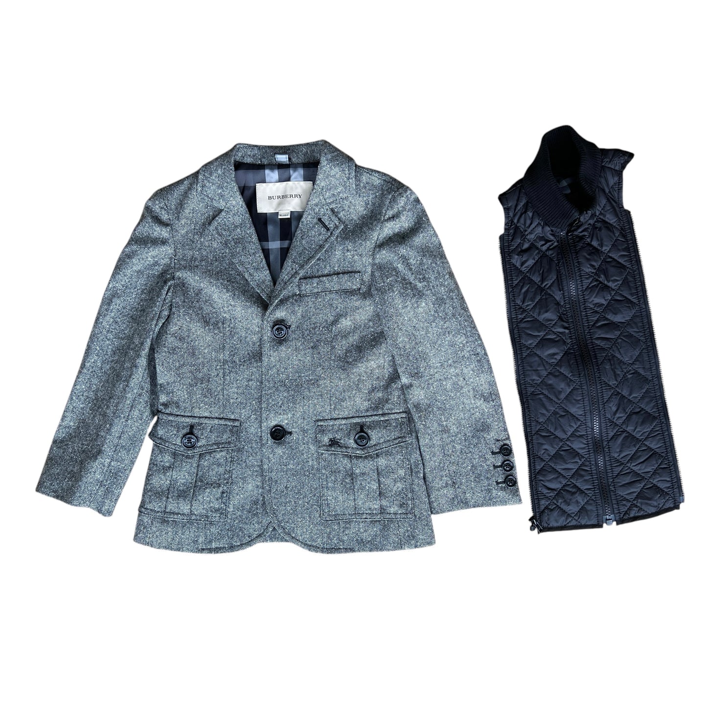 Blazer misto lana con gilet Burberry - 6 anni