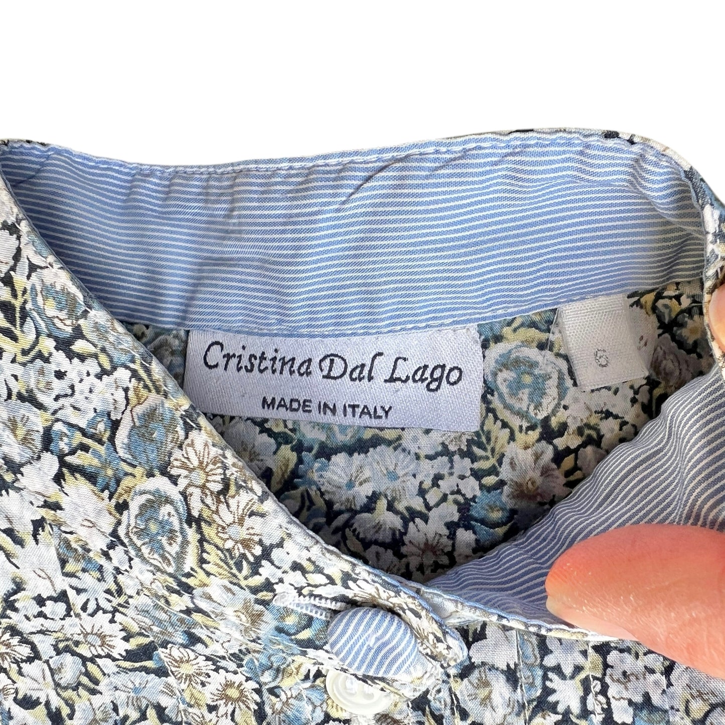 Camicia liberty con collo alla coreana Cristina Dal Lago - 6 anni