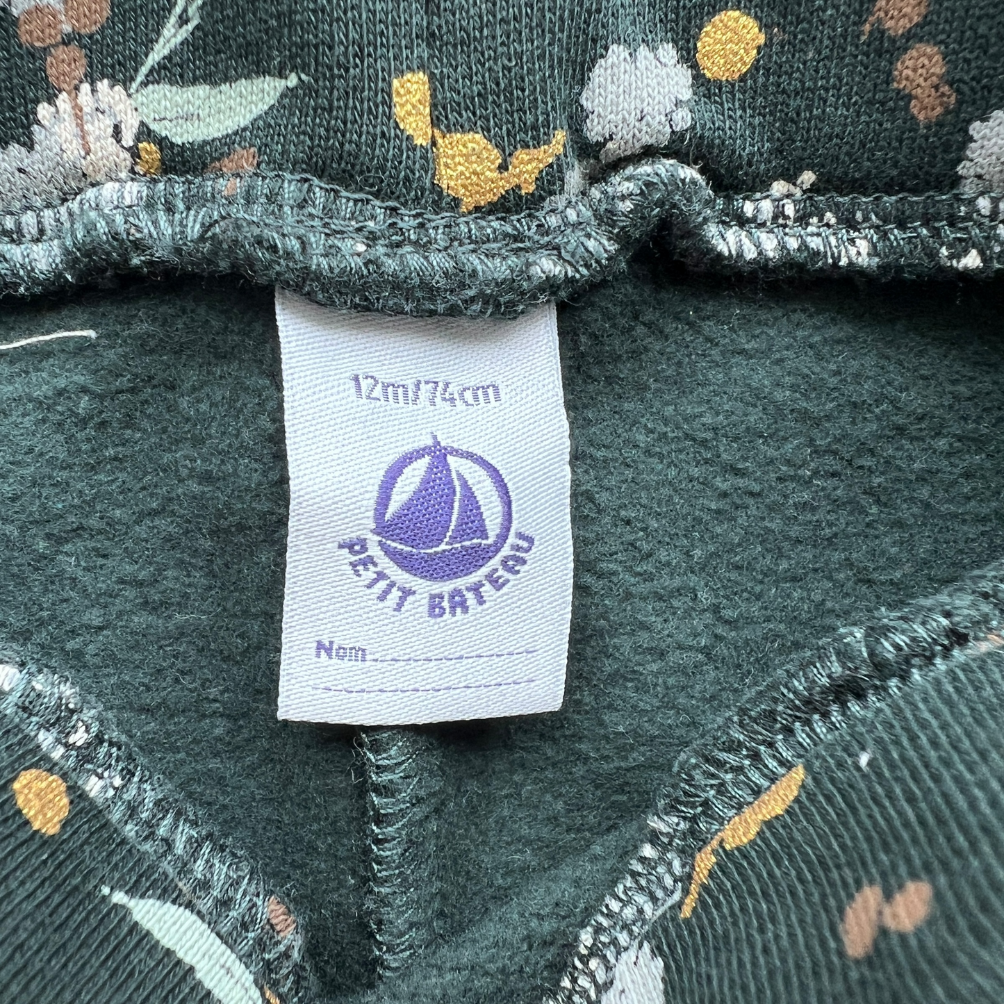 Pantaloni felpa fiori Petit Bateau - 12 mesi