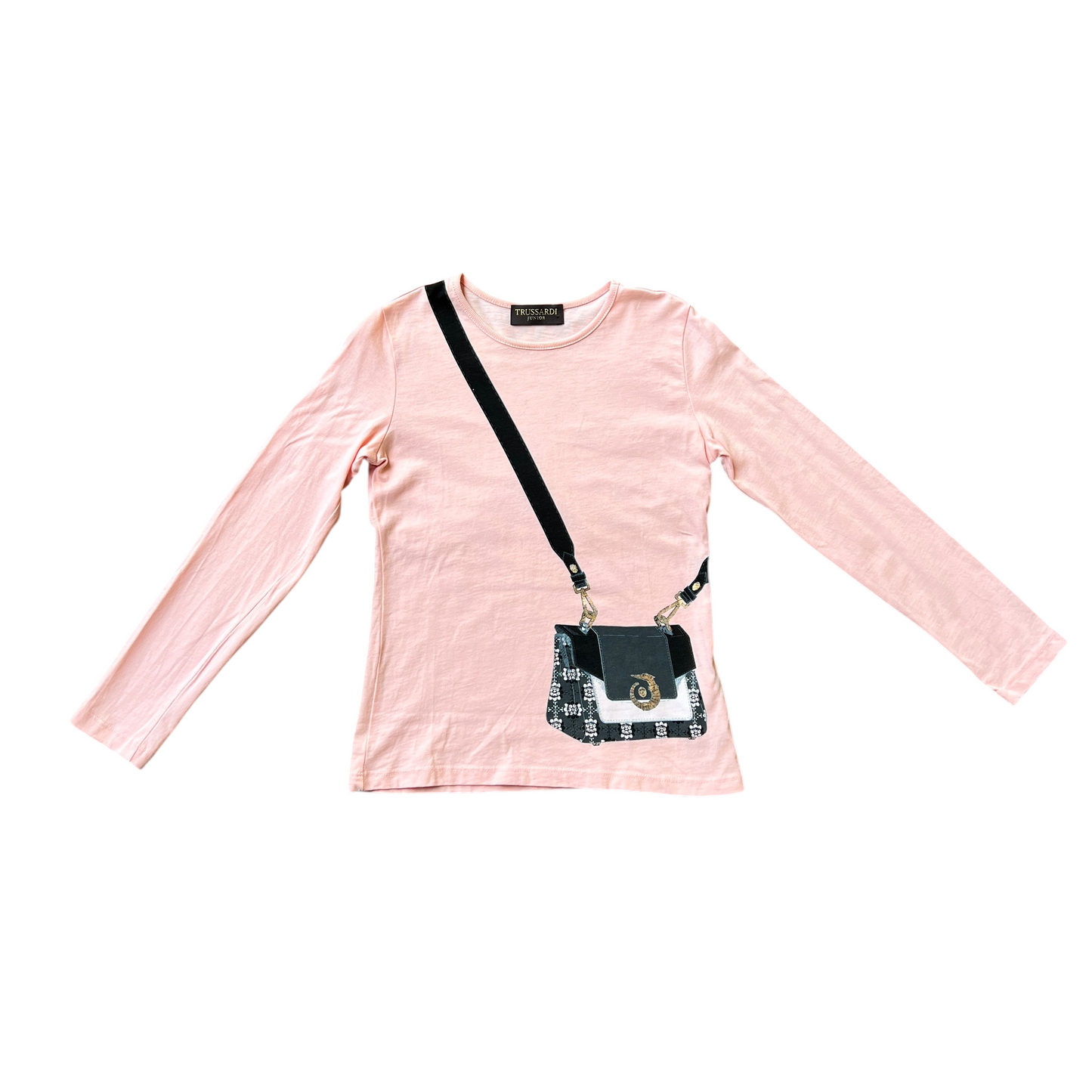 Maglietta manica lunga "fake bag" Trussardi - 8 anni