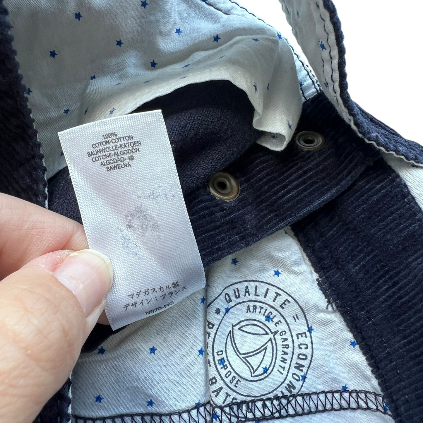 Salopette velluto Petit Bateau - 18 mesi