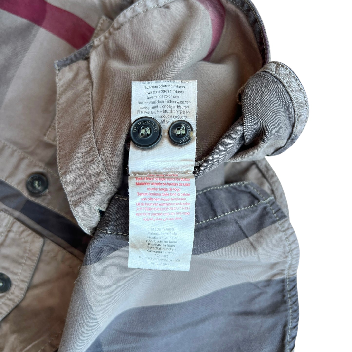 Camicia tartan scuro Burberry - 4 anni