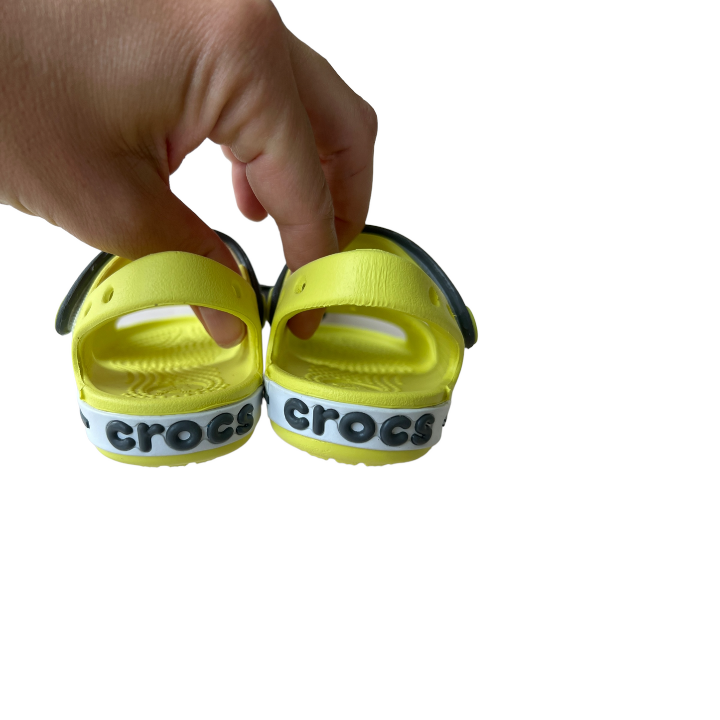 Sandali gialli e grigi Crocs Crocband - numero 20/21