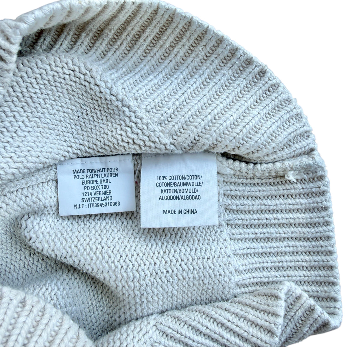 Maglione panna collo alto cotone Polo Ralph Lauren - 6 anni