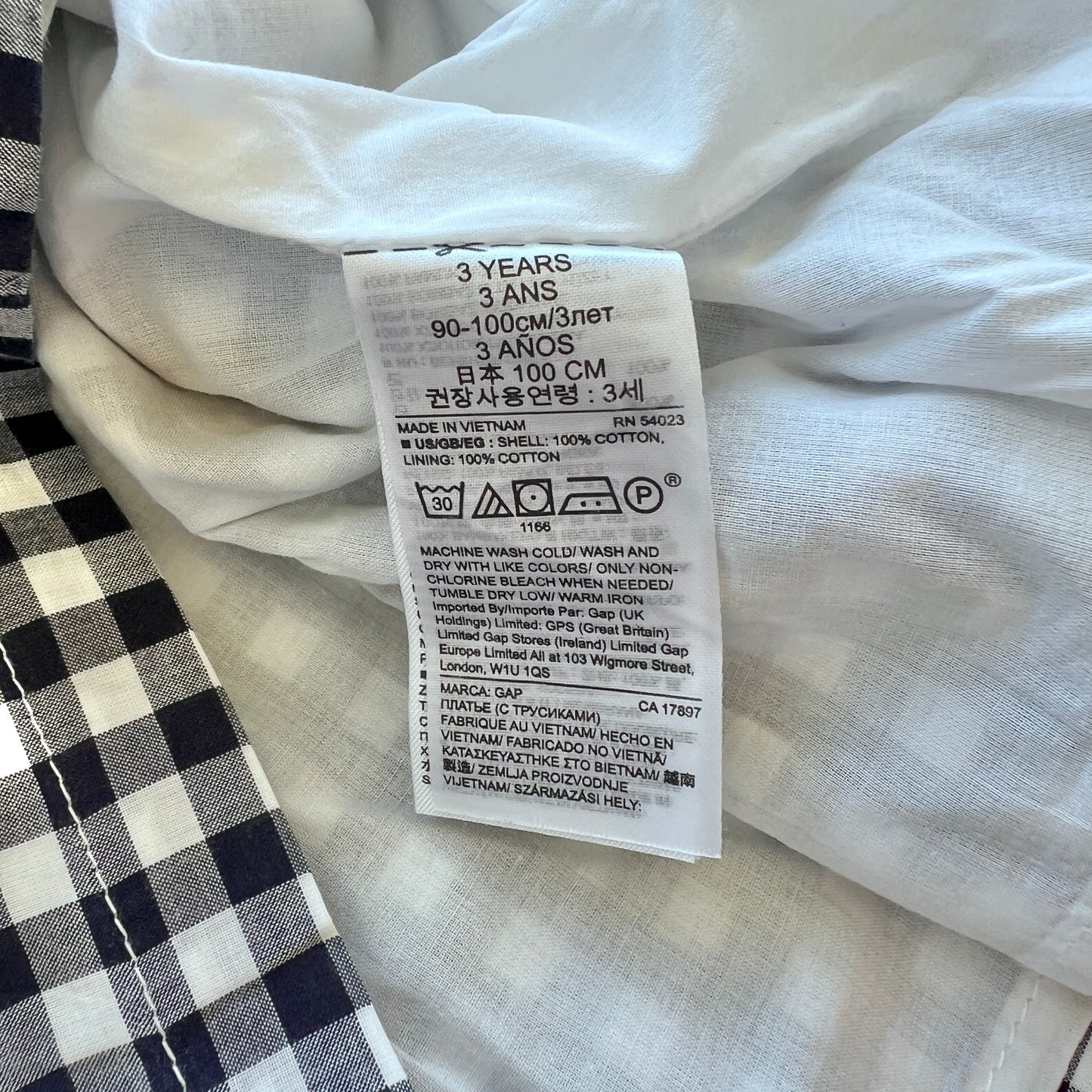 Abito quadretti BabyGap - 3 anni